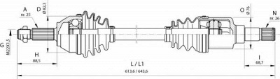 OPEN PARTS drs637400 -  Приводной вал